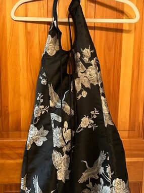 P14 NWT Commense Medium Satin Halter Mini Dress